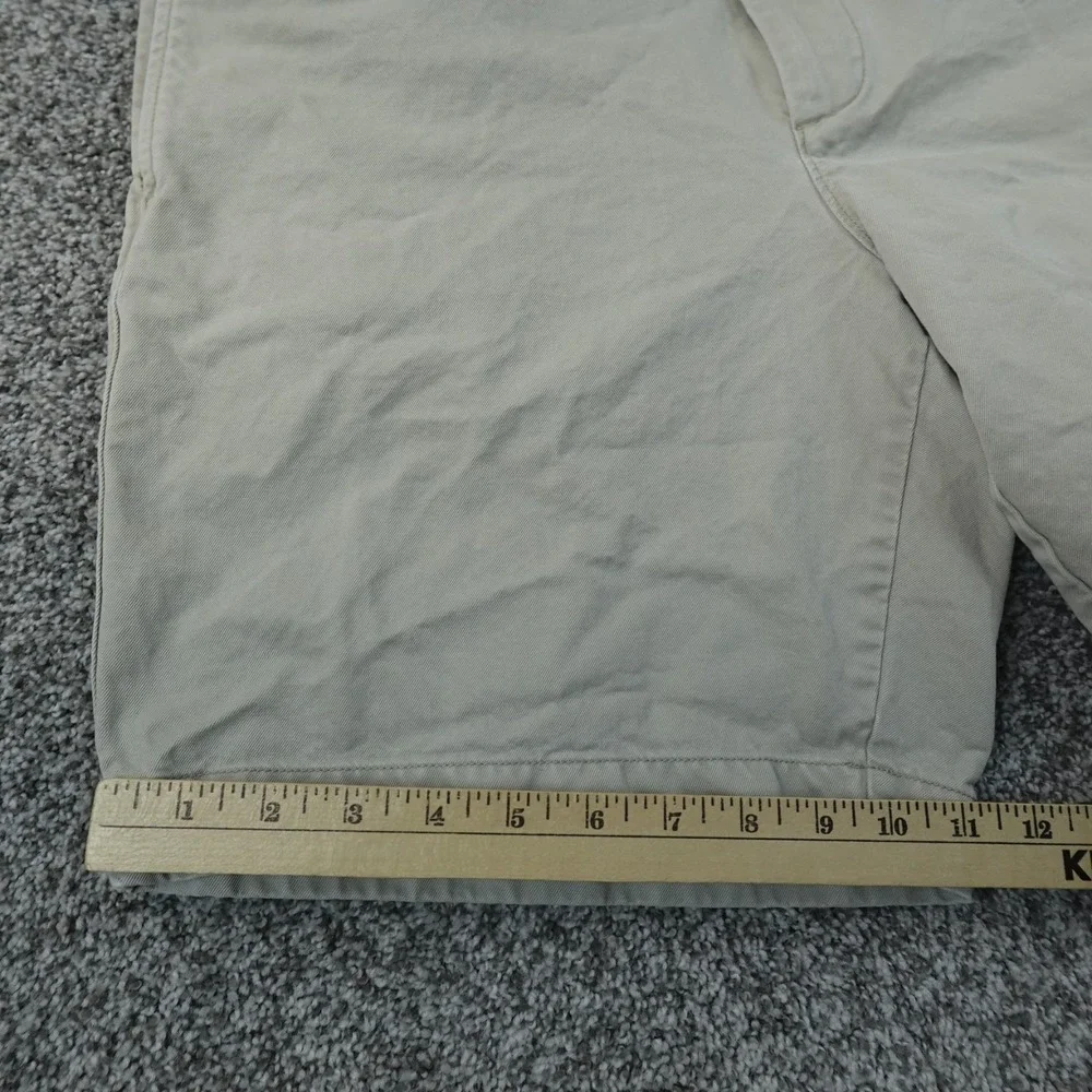 J Crew Shorts Mens 34 Beige Tan Brown Khaki Flat Front Casual Preppy Summer Golf